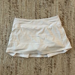 Lululemon Pace Rival Mid-Rise Skirt White 6